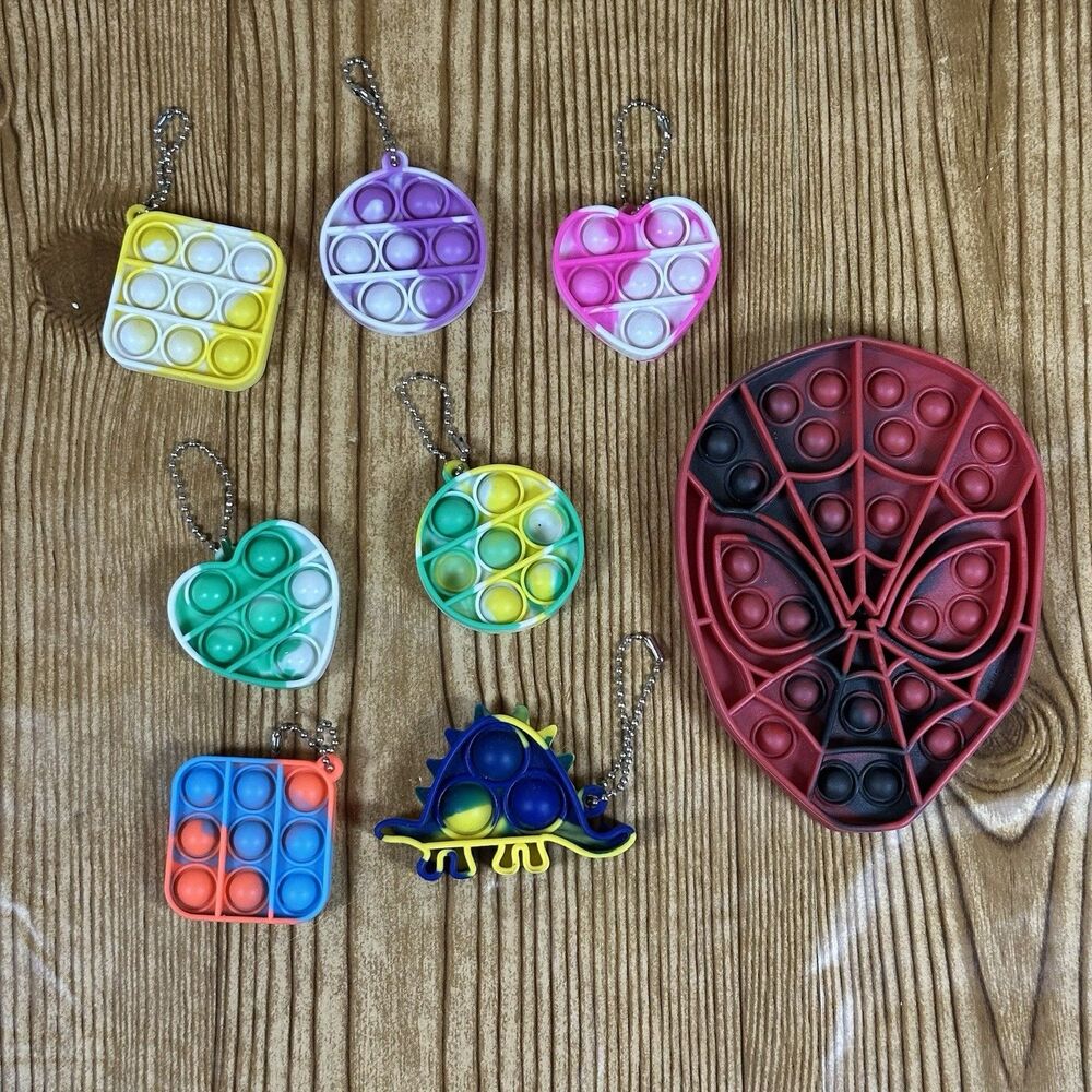 Buffalo Games Marvel Spider Man POP IT And 7 Fidget Popping Toys Fidget Toy